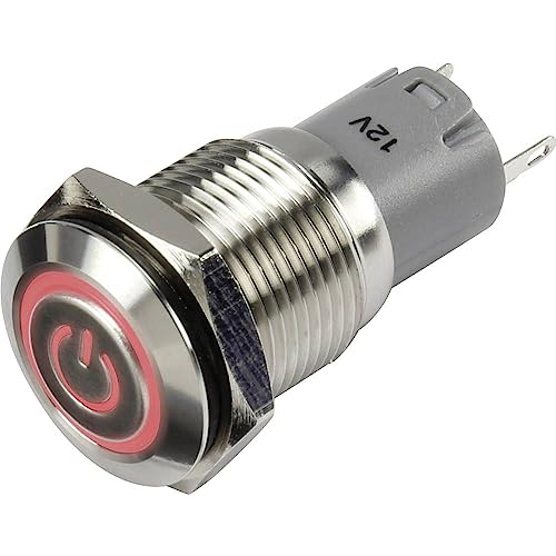 TRU COMPONENTS Druckschalter LAS2GQF-11ZET/R/12V/S/P 1303024 48V/DC 2A 1 x On/On IP65 zum Aufhängen, 1 Stück von TRU Components