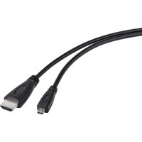 TRU COMPONENTS HDMI-Kabel Raspberry Pi® [1x HDMI-Stecker - 1x HDMI-Stecker D Micro] 1.80 m Schwarz von TRU Components