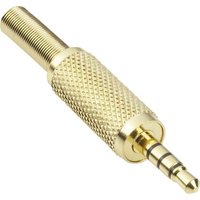 TRU COMPONENTS TC-2517005 Klinken-Steckverbinder 3.5mm Stecker, gerade Polzahl (num): 4 Stereo Gold von TRU Components