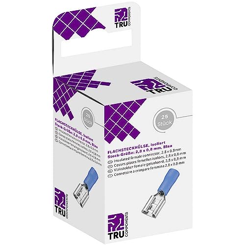 TRU COMPONENTS T1904C041 Flachsteckhuelsen-Sortiment Steckbreite: 2.80mm Steckdicke: 0.80mm 180° Te TRU COMPONENTS T1904C041 Flachsteckhuelsen-Sortiment Steckbreite: 2.80mm Steckdicke: 0.80mm 180° Te von TRU Components