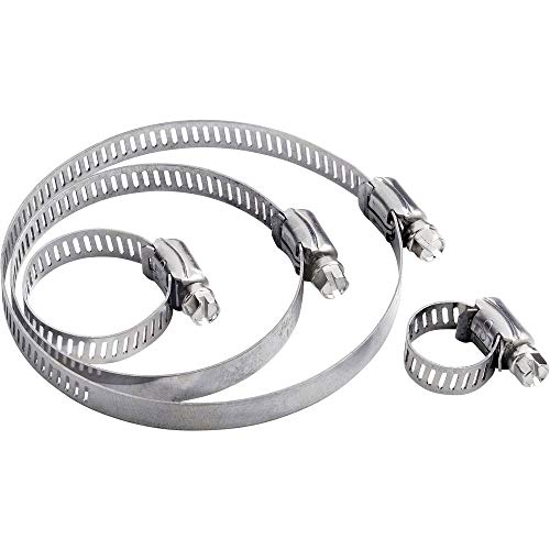 TRU COMPONENTS TC-10330724 Schneckenklemme Ø Strahl 8 bis 12 mm Sechskantschraube Argent von TRU Components