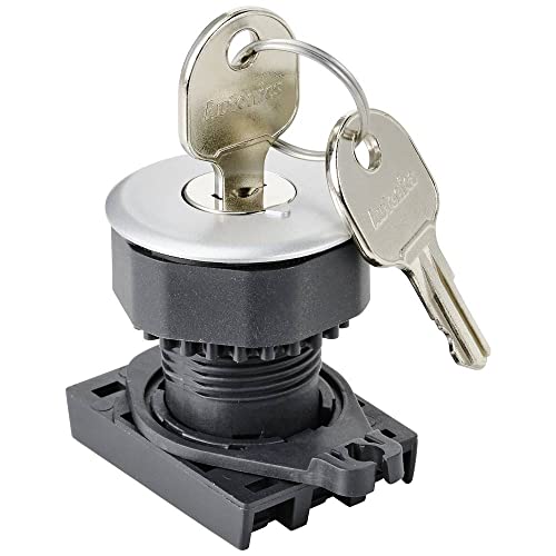 TRU COMPONENTS TC-10343992 S3KF-2DS Schlüsselschalter-Frontelement Schlüssel Silber 1 x 90° 1St. von TRU Components