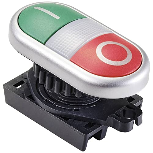 TRU COMPONENTS TC-10344004 S2TR-P3W Doppeldrucktaster Grün, Rot 1 St. von TRU Components