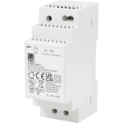 TRU COMPONENTS TC-10580808 Hutschienen-Netzteil (DIN-Rail) 12 V/DC 2 A 24 W Anzahl Ausgänge:1 x Inhalt 1 St. von TRU Components