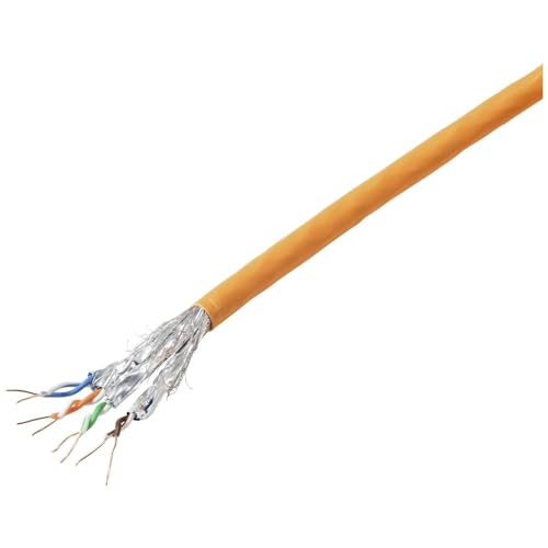 TRU Components Netzwerkkabel CAT 6a S/FTP 4 x 2 x 0.24mm² Orange 100m von TRU Components