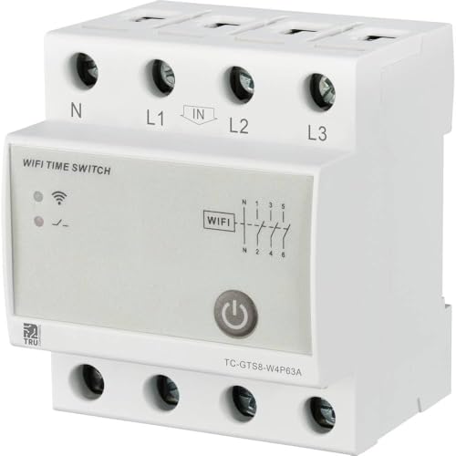 TRU COMPONENTS TC-12485088 TC-GTS8-W4P63A WLAN-Schalter 230 V/AC 1 St. Zeitbereich: 1 min - 24 h 3 Schließer von TRU Components