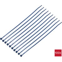 TRU COMPONENTS TC-12533348 Kabelbinder 203 mm 2.5 mm Blue Metall detektierbar 100 St. von TRU Components