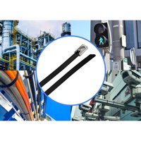 Tru Components - TC-12656596 Stahlkabelbinder 290 mm 4.6 mm aisi 316 mit Beschichtung 100 St. von TRU Components