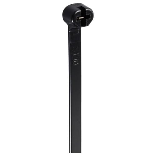 TRU COMPONENTS TC-12814200 Kabelbinder 370 mm 7 mm Schwarz mit Metallzunge, UV-Witterungsstabil 100 St. von TRU Components
