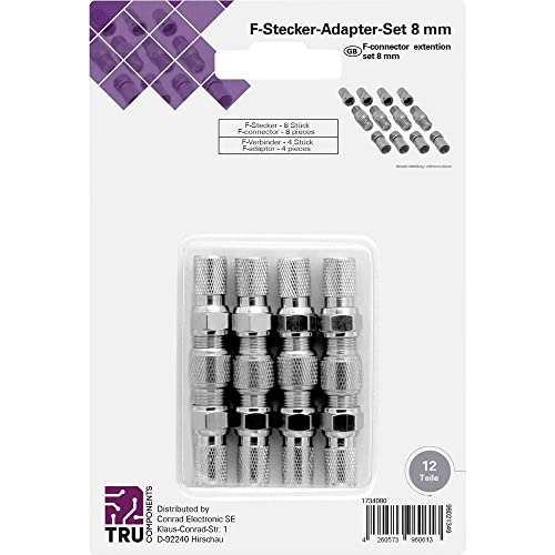 TRU COMPONENTS TC-6936324 F-Stecker Set Verbinder Kabel-Durchmesser: 7mm von TRU Components