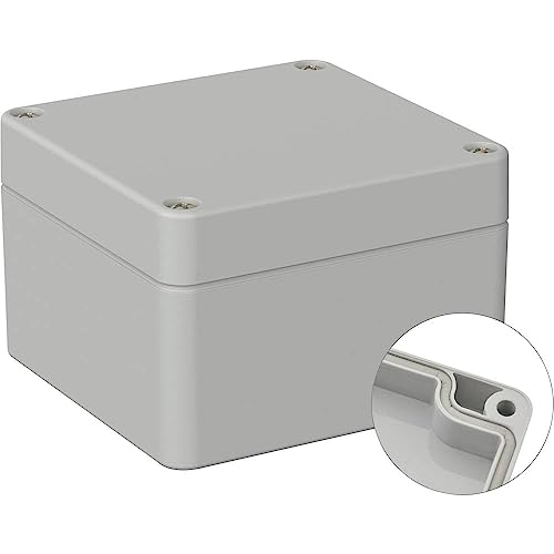 TRU COMPONENTS TC-9065444 Universal-Gehäuse, 82 x 80 x 55 mm, Polycarbonat, Hellgrau (RAL 7035), 1 Stück von TRU Components