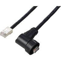 Tru Components - TC-E13T-MR5-MCD/NCA-0.5PV-S RJ45 rechtwinkliger männlicher IP67 (Gewinde) Kabel CAT5E von TRU Components