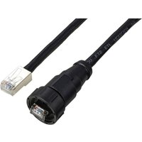 Tru Components - TC-E13T-MR6-MCA/NCA-0.5PV-S RJ45-Kabel mit geradem, IP67 (Gewinde), CAT6A, 0,5 m TC-1 von TRU Components