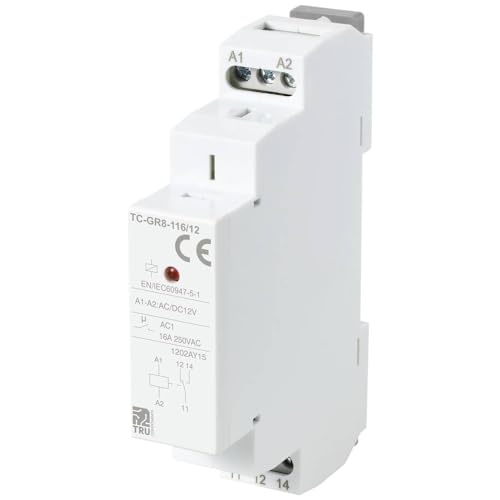 TRU COMPONENTS TC-GR8-116/12 Hilfsschalter 1 Wechsler 12 V/AC, 12 V/DC 16 A 1 St. von TRU Components