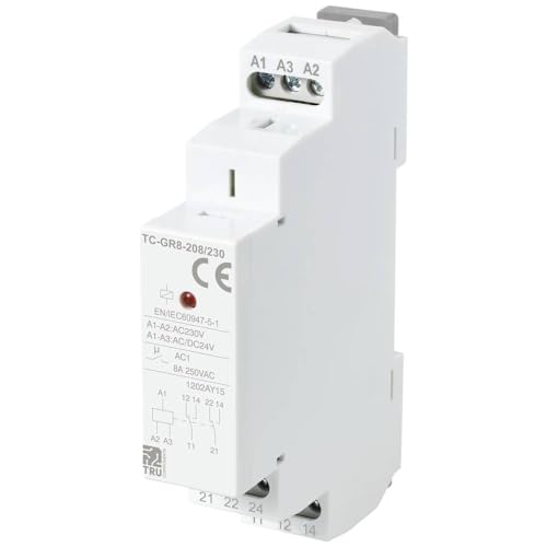 TRU COMPONENTS TC-GR8-208/230 Hilfsschalter 2 Wechsler 24 V/AC, 24 V/DC, 230 V/AC 8 A 1 St. von TRU Components