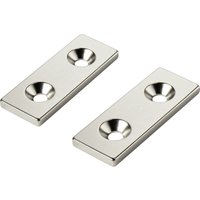 Tru Components - W40L15T3-2M4 Permanent-Magnet Rechteckig (l x b x h) 40 x 15 x 3 mm N35 Grenztemper von TRU Components