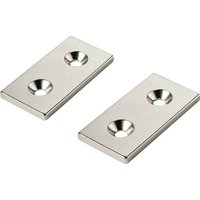 TRU COMPONENTS W40L20T5-2M4 Permanent-Magnet Rechteckig (L x B x H) 40 x 20 x 5mm N35 Grenztemperatu von TRU Components