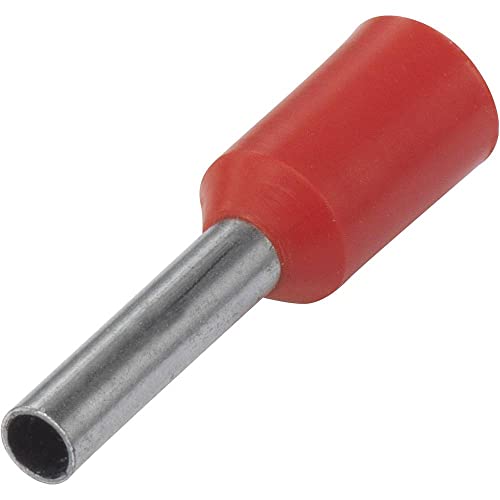 TRU Components 1091297 Aderendhuelse 6mm² Teilisoliert Rot 100St. von TRU Components