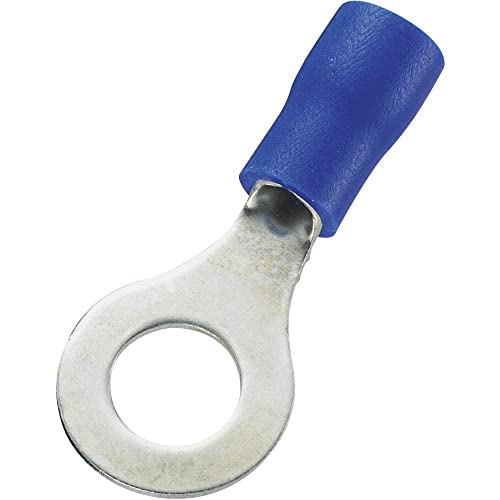 TRU Components 746568 Ringkabelschuh Querschnitt (max.)=2.50mm² Loch-Ø=6.4mm Teilisoliert Blau 100 von TRU Components