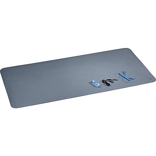 TRU Components ESDM-1190BG ESD-Tischmatten-Set Grau (L x B x H) 1190 x 590 x 2 mm inkl. Erdungskabel, inkl. Erdungsarmb von TRU Components