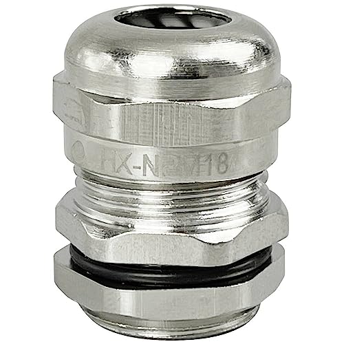 TRU Components Kabelverschraubung M18 Messing vernickelt 1 Stück TC-10302828 von TRU Components