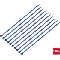 Tru Components - TC-12533356 Kabelbinder 280 mm 4.8 mm Blue Metall detektierbar 100 St. von TRU Components