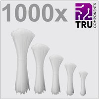 Tru Components - TC-12888564 T24CA073 Kabelbinder 3.6 mm Weiß UV-stabilisiert 1000 St. Tru Components - TC-12888564 T24CA073 Kabelbinder 3.6 mm Weiß UV-stabilisiert 1000 St. von TRU Components
