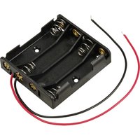 Tru Components - TC-13220676 Batteriehalter 4x Micro (aaa) Kabel (l x b x h) 51 x 47 x 12 mm von TRU Components
