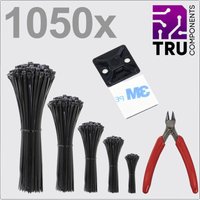 Tru Components - TC-13377620 T24CA116 Kabelbinder Schwarz UV-stabilisiert 1050 St. von TRU Components