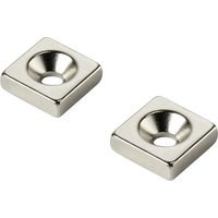 Tru Components - W10L10T3-M3 Permanent-Magnet Rechteckig (l x b x h) 10 x 10 x 3 mm N35 Grenztempera von TRU Components