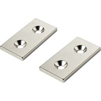 Tru Components - W40L20T3-2M4 Permanent-Magnet Rechteckig (l x b x h) 40 x 20 x 3 mm N35 Grenztemper von TRU Components