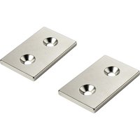 Tru Components - W40L25T5-2M4 Permanent-Magnet Rechteckig (l x b x h) 40 x 25 x 5 mm N35 Grenztemper von TRU Components