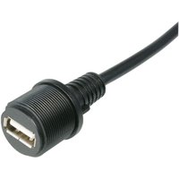 USB-Steckverbinder 2.0 - IP67 Buchse, Einbau TC-A-KAB-USBA-FS-1M-203 usb A-Buchse mit 1m Kabel 15865 von TRU Components