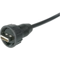 Tru Components - USB-Steckverbinder 2.0 - IP67 Stecker, gerade TC-A-KAB-USBA-MS-1M-203 usb A-Stecker mit 1m Kabel 158 von TRU Components