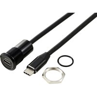 Tru Components - usb-c® (3.1) Buchse/Stecker 1 m Kabel schwarz TC-13376328 Inhalt: 1 St. von TRU Components