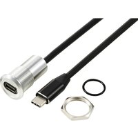 Tru Components - usb-c® (3.1) Buchse/Stecker 1 m Kabel silber TC-13376324 Inhalt: 1 St. von TRU Components