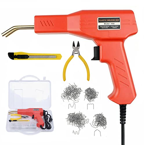 Kunststoff Schweißen, TRUBUY 50W Kunststoffschweißpistole Auto Stoßstangenriss Reparatursatz mit 200PCS Schweißnagel, Schweißen Heißhefter zur Instandsetzung Gebrochener Gerissener Kunststoffteilen Kunststoff Schweißen, TRUBUY 50W Kunststoffschweißpistole Auto Stoßstangenriss Reparatursatz mit 200PCS Schweißnagel, Schweißen Heißhefter zur Instandsetzung Gebrochener Gerissener Kunststoffteilen von TRUBUY