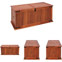 The Living Store Aufbewahrungstruhe 79x34x32 cm Akazie Massivholz - Aufbewahrungstruhen von TRUE DEAL