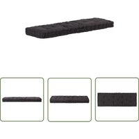 The Living Store Palettenkissen Baumwolle 120×40×7 cm Schwarz - Sitzkissen - Palettenkissen - Outdoorkissen - Gartenkissen - Loungekissen von TRUE DEAL