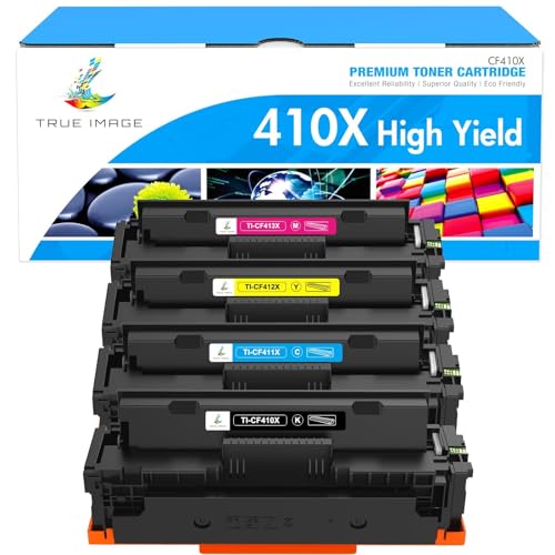 True Image Kompatibel Toner als Ersatz für HP 410 410A 410X CF410X CF410A Color Laserjet Pro MFP M477fdw M477fdn M377dw M477fnw M452dn M452dw M452nw M452 M477 M377 - Schwarz Cyan Gelb Magenta 4er-Pack True Image Kompatibel Toner als Ersatz für HP 410 410A 410X CF410X CF410A Color Laserjet Pro MFP M477fdw M477fdn M377dw M477fnw M452dn M452dw M452nw M452 M477 M377 - Schwarz Cyan Gelb Magenta 4er-Pack von TRUE IMAGE