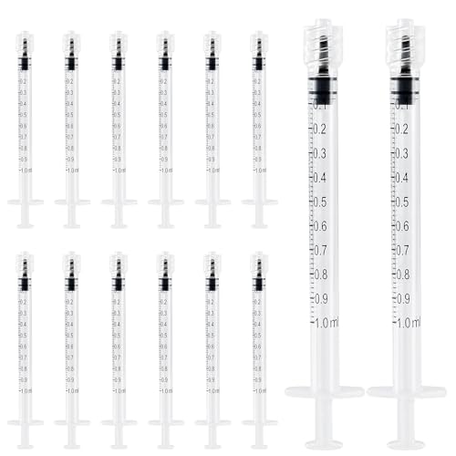 TRUEIN 14 Stück Dosierspritze, 1ml Spritzen Set Ohne Nadeln, Spritze Luer Lock, Kunststoff Spritze, Steril, Einweg, Latexfrei, Kolostrum Spritze für Wissenschaftliche Labors, Fütterung Haustiere TRUEIN 14 Stück Dosierspritze, 1ml Spritzen Set Ohne Nadeln, Spritze Luer Lock, Kunststoff Spritze, Steril, Einweg, Latexfrei, Kolostrum Spritze für Wissenschaftliche Labors, Fütterung Haustiere von TRUEIN