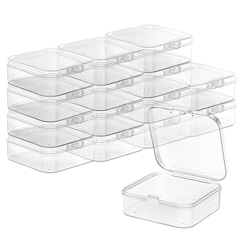 TRUEIN 15 Stk Aufbewahrungsboxen Mit Deckel Klein Kunststoff, Kleine Aufbewahrungsbox Plastik Transparent Plastikbox, Mini Plastik Boxen Set für Pillen, Perlen, Schmuck, Handwerk von TRUEIN