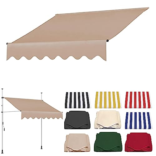 Ersatzstoff für Außenmarkise, Fenstermarkise, Terrassenmarkise, UV Schutz, Wasserdicht, Große Auswahl an Farben und Größen, Rahmen Nicht im Lieferumfang Enthalten ( Color : Beige , Size : 2M/78.7IN ) von TRUNXUCL