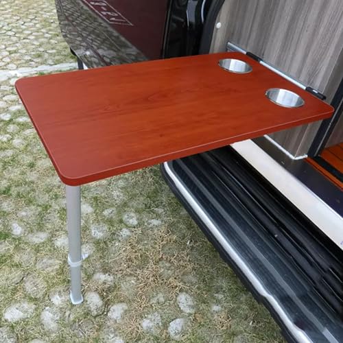 TRUNXUCL Wandklapptisch Wohnmobil Tisch mit Höhenverstellbaren Tischbeinen, Klapptisch Wand, Schwimmender Wandtisch für Wohnmobilanhänger (Color : Red) von TRUNXUCL
