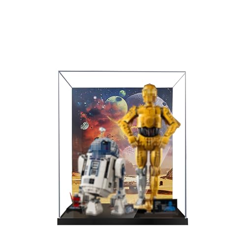 TRUSTFAR Acryl Staubdichte Vitrine Entwickelt für LE-GO 75398/75379 Roboter Bausteinmodell, Transparente Box, Displaybox Kompatibel mit Le-go 75398.(Kein Modell) (Hintergrund) von TRUSTFAR