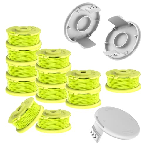 TRUSTLIONTEK AC80RL3 Ersatzspulen, 3,4 m .080 Trimmerschnur, passend für Ryobi One Plus+ Unkrautvernichter, kompatibel mit Ryobi 18 V, 24 V und 40 V schnurlosen Trimmern, 15 Stück (12 Trimmerspulen + von TRUSTLIONTEK
