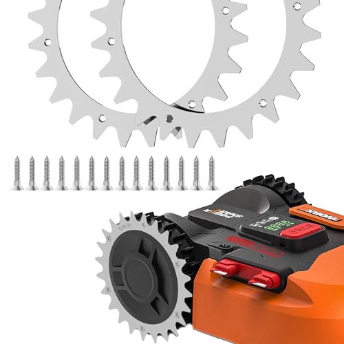 TRUSTLIONTEK Traktionsverbesserung für Robotermäher Radzahn Spikes, Kompatibel mit Worx S/M Mährobotern -verzinkter Stahl- Radgröße 205 mm. (Worx S/M-01) von TRUSTLIONTEK