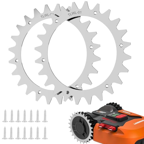 TRUSTLIONTEK Traktionsverbesserung für Robotermäher Radzahn Spikes, Kompatibel mit Worx S/M Mährobotern -verzinkter Stahl- Radgröße 205 mm. von TRUSTLIONTEK