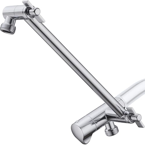 TRUSTMI Verstellbarer Duscharm, 25.4 cm Verlängerungsarm mit Umstellventil für Regenfall und Handbrause Combo, poliertes Chrom TRUSTMI Verstellbarer Duscharm, 25.4 cm Verlängerungsarm mit Umstellventil für Regenfall und Handbrause Combo, poliertes Chrom von TRUSTMI