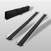 Baumarktplus - trutzholm 2 x Teleskoprampe 105-183cm Traglast 272 Alu grau schwarz beschichtet inkl. Tasche Rollstuhlrampe - silber von BAUMARKTPLUS